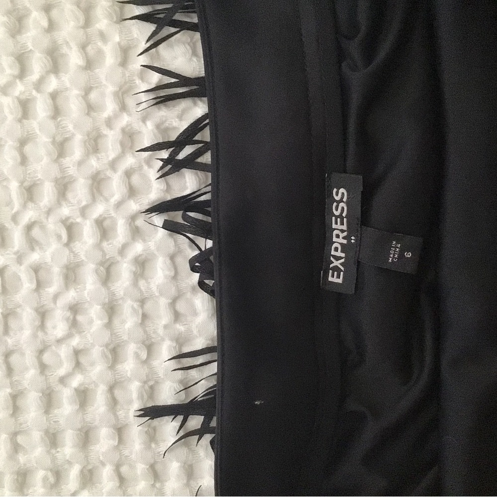 Fringe black skirt